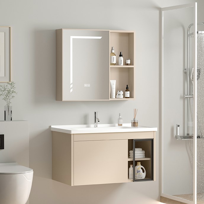 Gabinete de baño de aleación de aluminio cerámica unidad lavabo gabinete lavabo inodoro lavabo nuevo