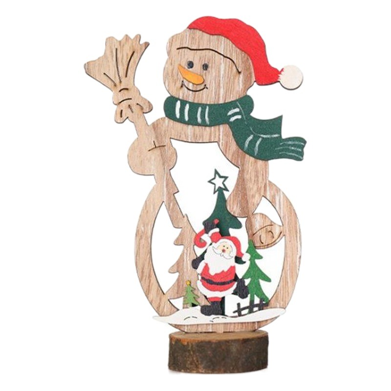 Decoraciones de Navidad decoración de la barra de Navidad árbol de Navidad pequeños adornos Navidad vacaciones decoración adornos de madera