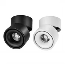 可调角LED轨道射灯 商用店铺展厅导轨灯 明装嵌入式两用天花灯 H