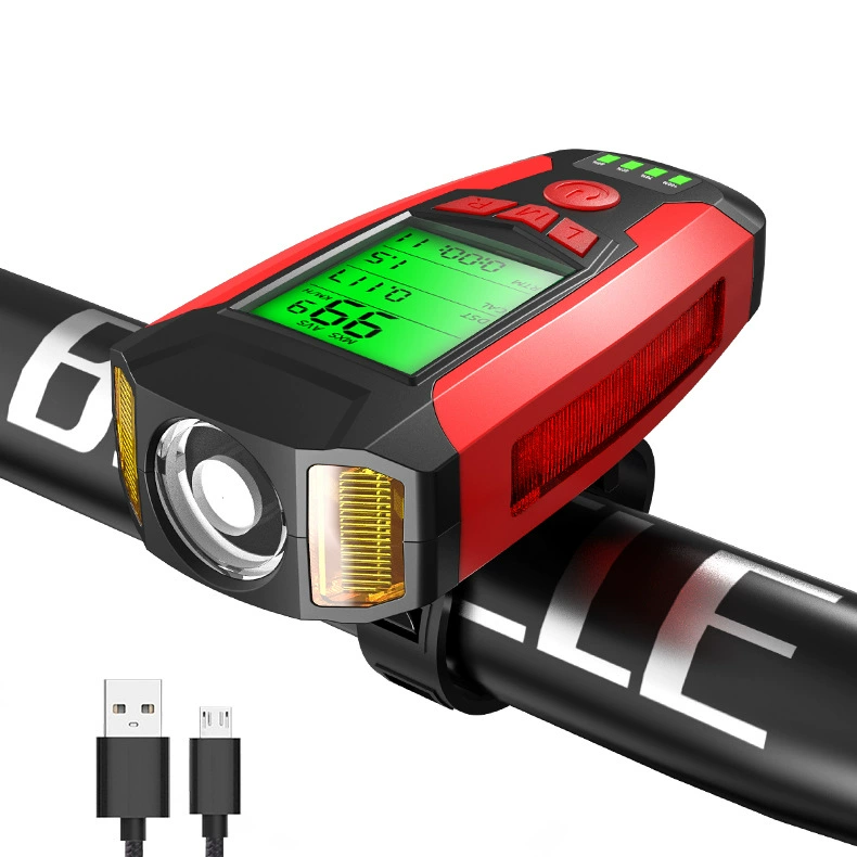 Умный спидометр с USB зарядным устройством, мегафон, передние фары, велосипед