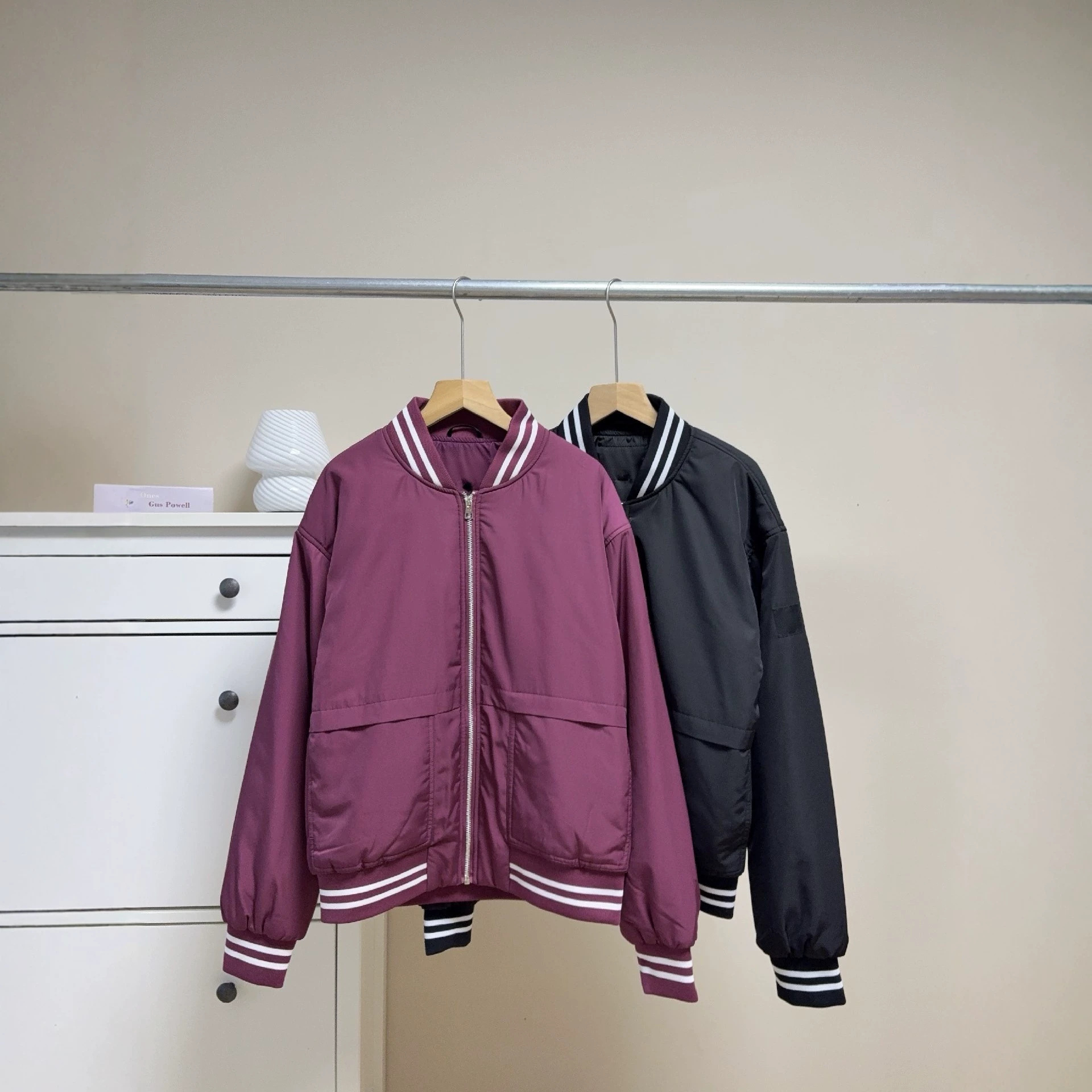 European and American style quilted baseball jacket, 2026 autumn/winter collection, thickened for warmth, casual sporty zip-up jacket, cotton outerwear