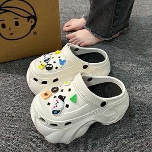 2025 New Style Women's Outdoor Summer Cute Thick-Soled Non-Slip Beach Clogs with a Stepping-On-Clouds Feel