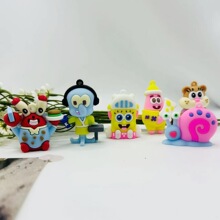pvc软胶卡通创意海绵宝宝公仔挂件包包挂饰活动小礼品批发钥匙扣