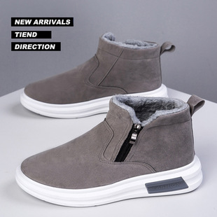 Snow Boots for Men 2025 New Velvet Warm Cotton Boots Korean Style Versatile Boots Trendyy Men's Large Cotton Men's Shoes Trend