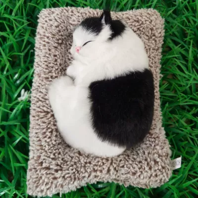 Animal Models, Interior Decorations, Car ornaments - small-black-block-cat