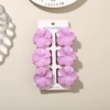 #6 Purple [Set of 6 with Cards] 4cm Pearlescent Hibiscus Flower Style