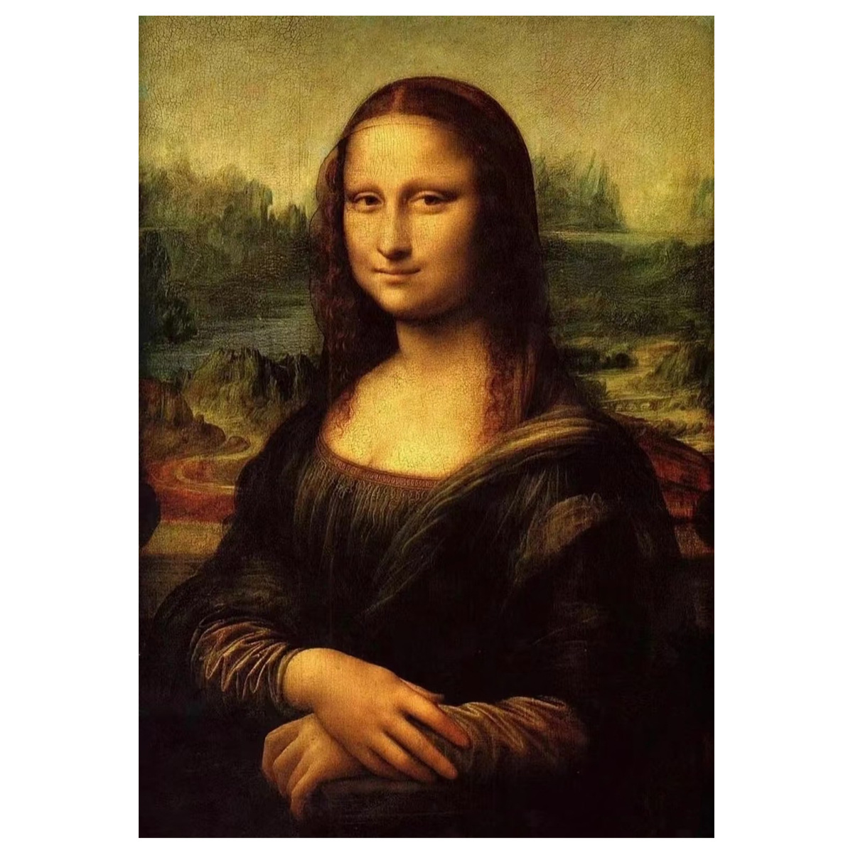 Mona Lisa real bordado cruzado Mona Lisa minimalista sala de estar moderna portátil arte figura decoración bordado a mano image 5