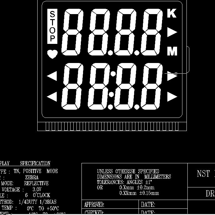 Mountain Bike Lcd Stepper Machine Lcd Screen Counter Pedometer Display Fitness Equipment Lcd Screen Lcd Screen