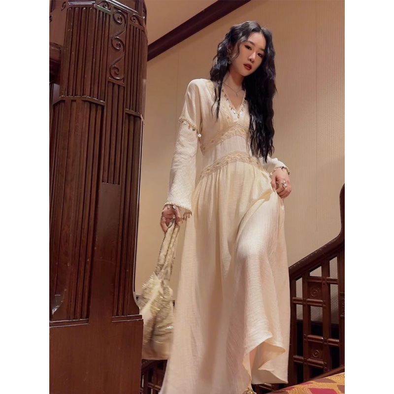 三吉黑花兰芳曲早秋新中式穿搭连衣裙子民族风女款2025年新款|undefined