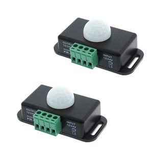 LED human body induction switch 6A 12/24v black delay time adjustable PIR 5050 light bar module