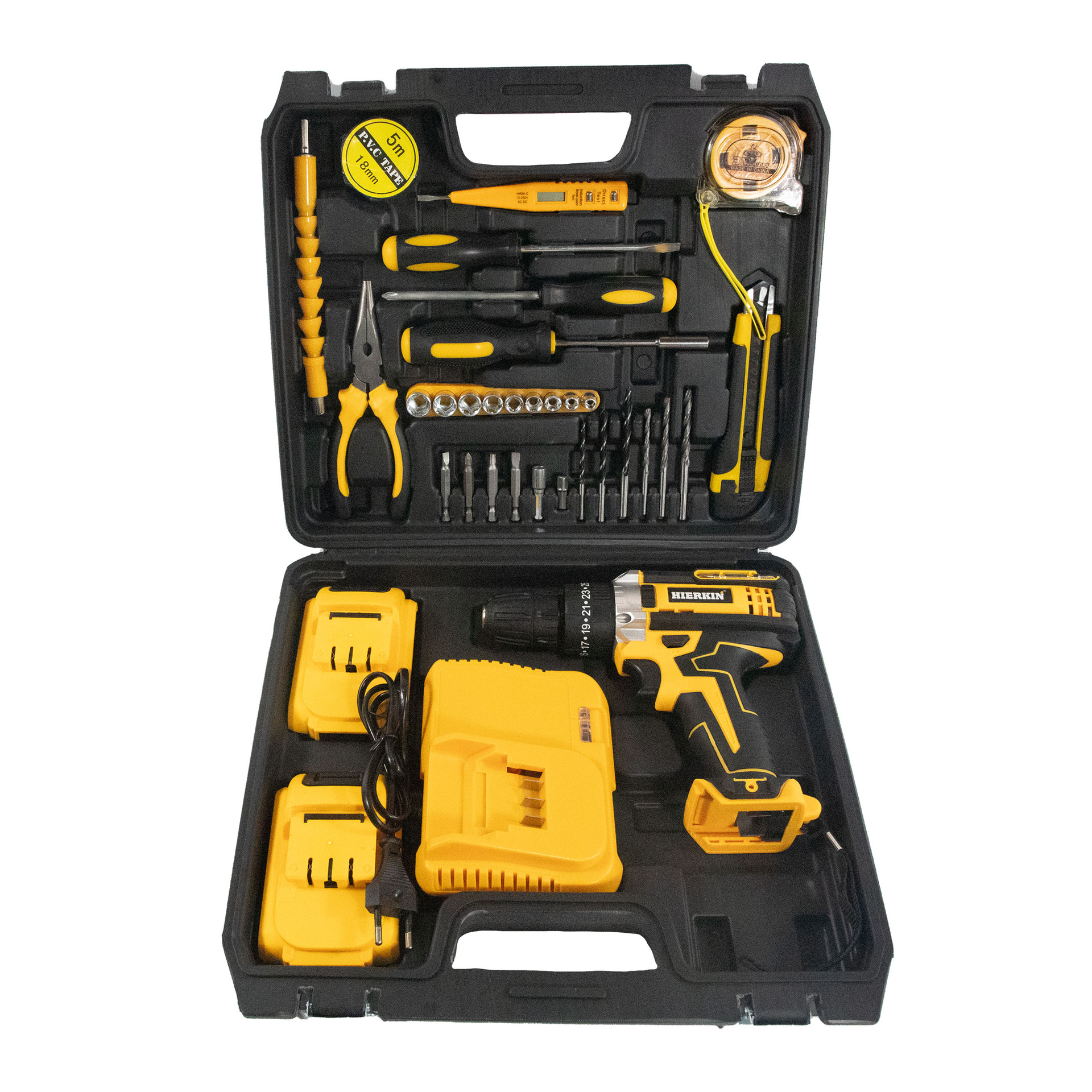 Taladro recargable multifuncional transfronterizo Taladro eléctrico de litio Herramientas eléctricas 24 Juego de 32 piezas Destornillador eléctrico Taladro eléctrico Taladro manual