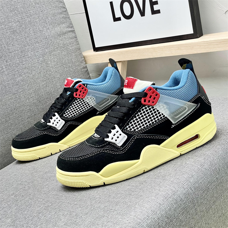 AJ4 검정색 노란색 파란색