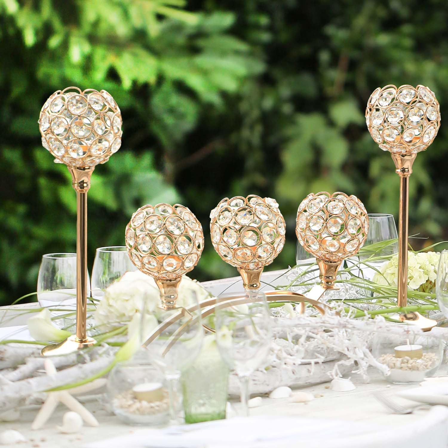 Amazon cristal candelabro decoración para el hogar candelabro elegante decoración de mesa para el hogar decoración de boda