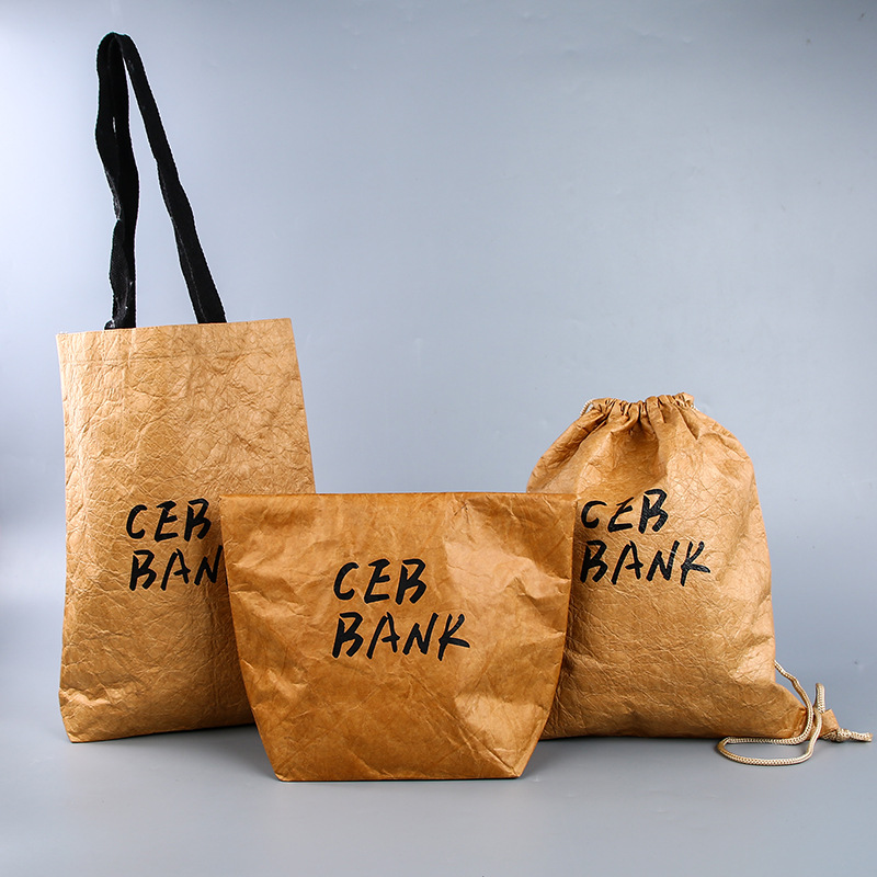 厂家供应手提杜邦纸袋  油纸网红礼品包装袋 购物袋防水休闲批发