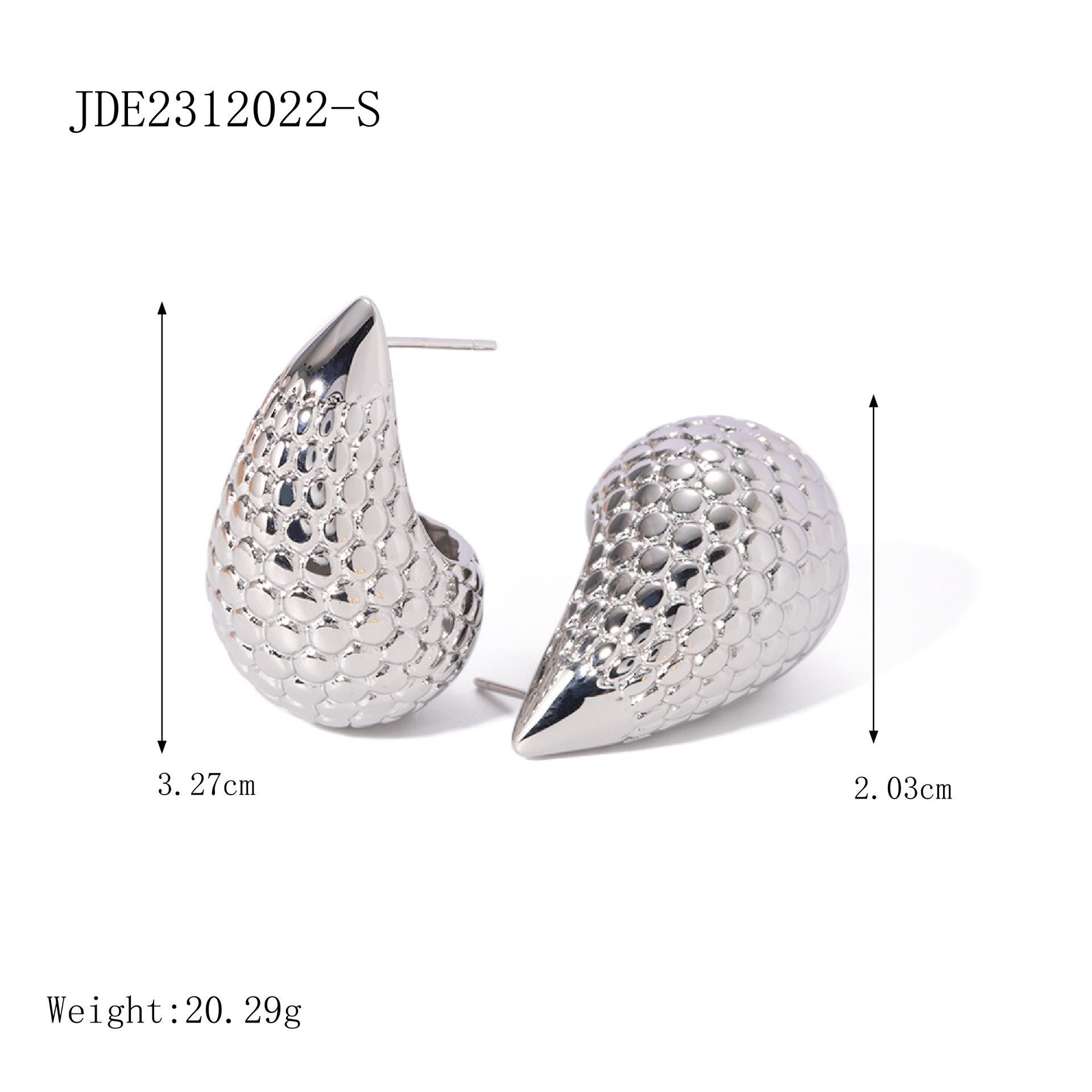 Pendientes de gota de agua de oro de 18 quilates de Jieding, pendientes de acero de titanio estilo INS, pendientes de estilo europeo y americano para mujer, pendientes de gota de agua INS.