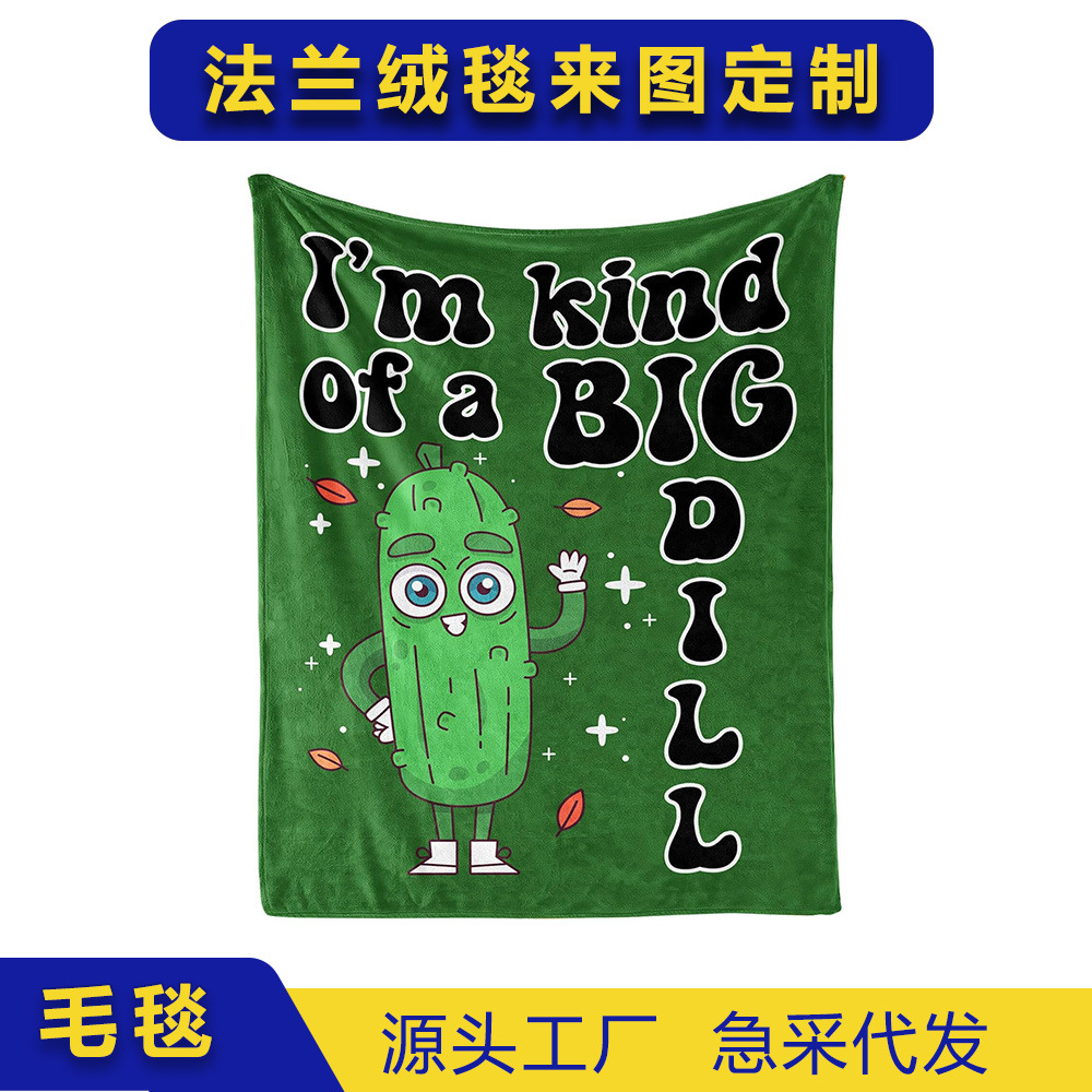 Colección de mantas transfronterizas de mantas de cactus con estampado de franela, fábrica de origen, una pieza de etiquetado, entrega al almacén