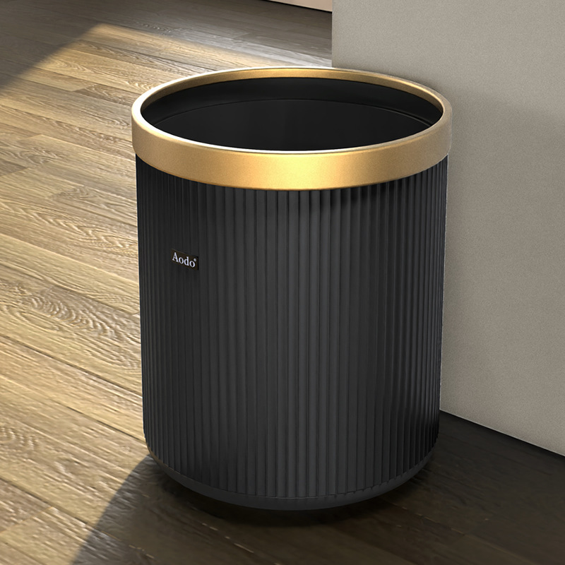 High-Appearance Striped Trash Can for Home Use in Living Room, Kitchen, Large Capacity for Bedroom, Bathroom, Billiard Room, Ktv, Light Luxury Style High-Appearance Striped Trash Can for Home Use in Living Room, Kitchen, Large Capacity for Bedroom, Bathroom, Billiard Room, Ktv, Light Luxury Style