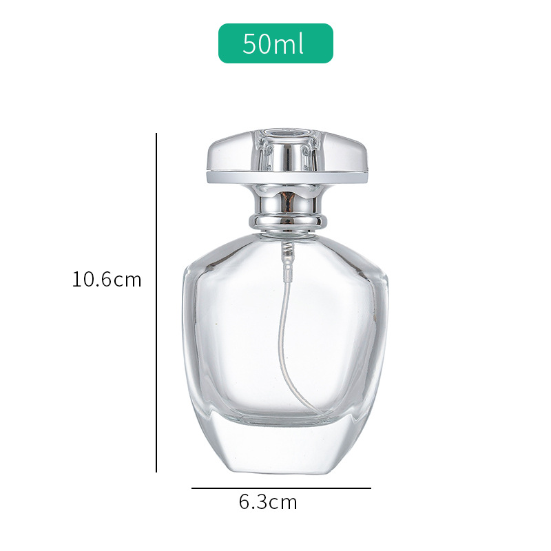 50ml botella de perfume portátil botella de perfume de especificación múltiple botella cosmética botella de perfume avanzada botella vacía de vidrio