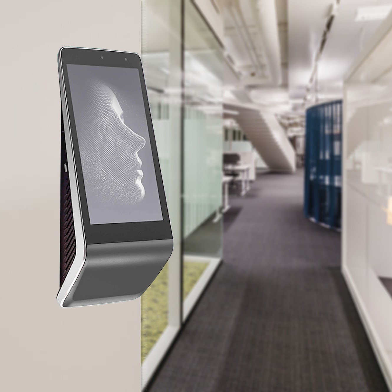 写字楼人脸识别办公人脸进出访客模式 人脸门禁考勤机