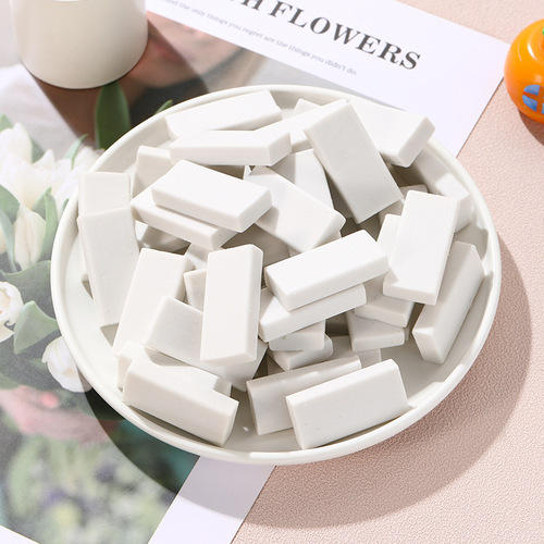 Cross-border pure white eraser for students, exams, painting, art, TPR environmental protection, children's stationery wholesale, promotional eraser T