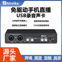 跨境热销小型外置专业声卡电脑免驱动声卡手机直播录音设备唱歌