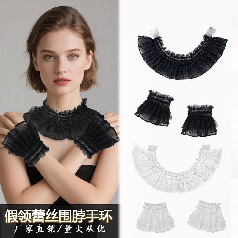 Halloween venta caliente nuevo buquete de encaje pulsera elástica adorable chica dulce vestido de baile conjunto