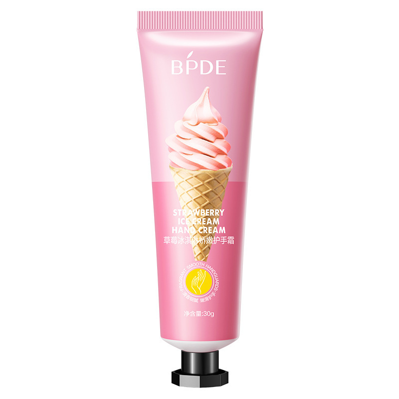 Biandi, crema de manos de helado de vainilla, hidratante, anti-sequeo, crema de manos para la piel de otoño y invierno, pequeño valor facial.