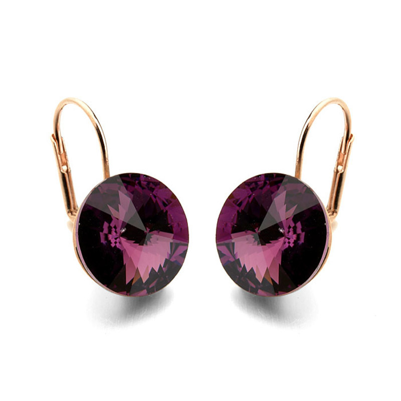 8g Weight 18K Gold Plated Plating Material Crystal Inlay Material Earrings Classification 1 Pair Quantity 1 Pair Simple Style Water Droplets Plating Inlay Artificial Crystal Crystal 18k Gold Plated Earrings