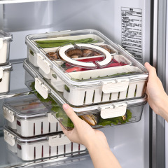 新しい新鮮な箱の冷蔵庫は収納ケースのプラスチックを分けて厚くして冷凍できる水の新鮮な箱の冷蔵庫専用です。