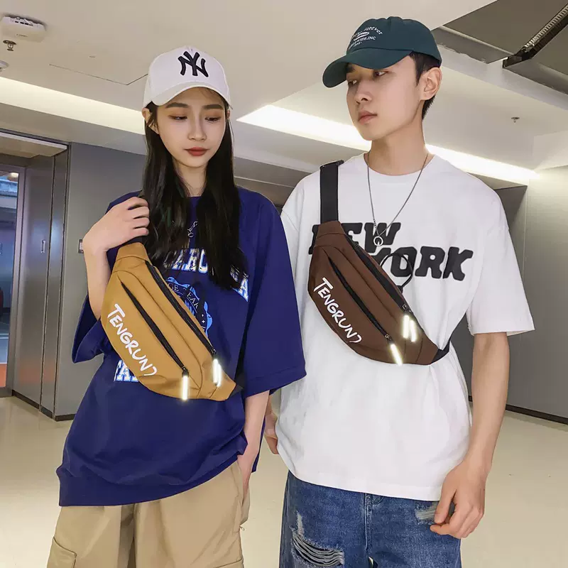 新款斜跨包男款潮牌高级感胸包男士背包腰包运动单肩女手机包