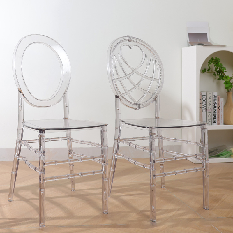 Dining chairs Yama venta caliente de lujo ligero Silla de bambú transparente de alta gama Silla de banquete de comercio exterior transfronterizo Silla de comedor