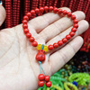 Rosary with round beads, bracelet, birthday charm suitable for men and women for beloved, ethnic accessory, cinnabar, 108 beads, wholesale, ethnic style