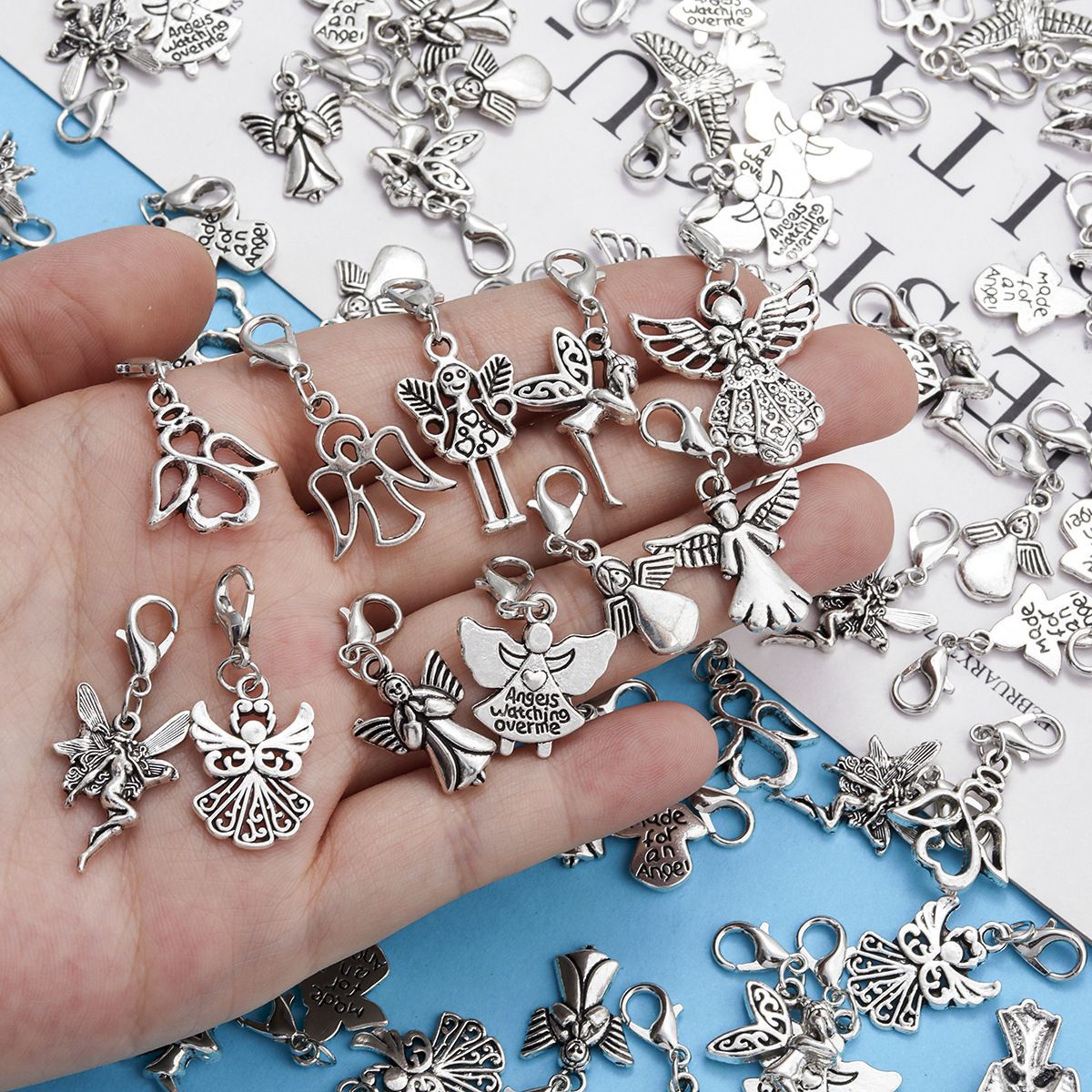 Angel lobster clasp mixed