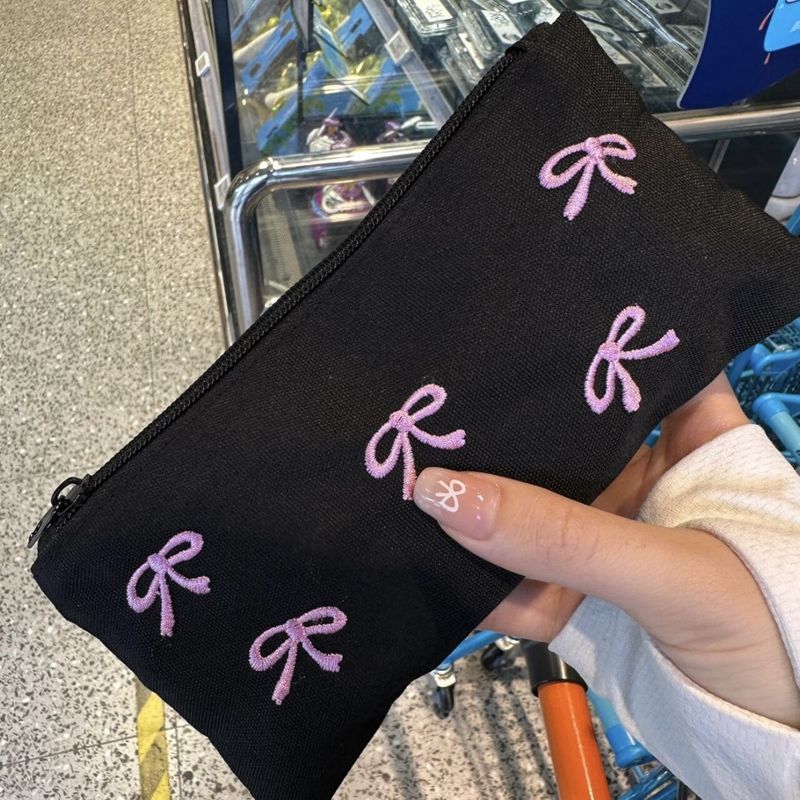 高見えインスタイル文具箱韓国風シンプル小中学生キャンバス刺繍大容量筆箱筆箱|undefined