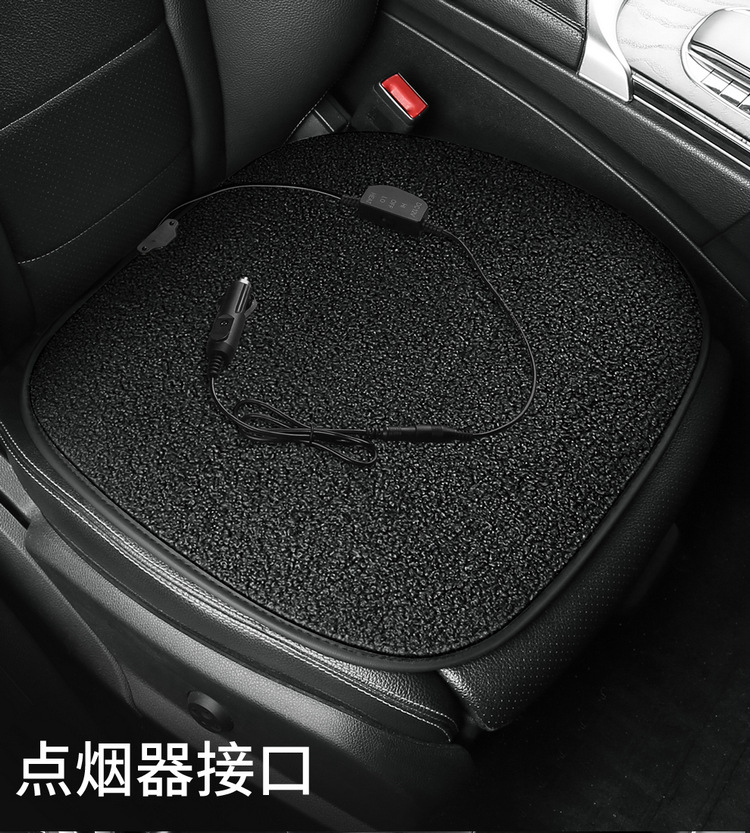 Car Heated Seat Cushion Single Piece Winter Plush Backless Car Seat USB Electric Heating 12V Cigarette Lighter Car Cushion
