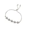 Zirconium, bracelet, small design accessory, flowered, internet celebrity, Korean style, simple and elegant design