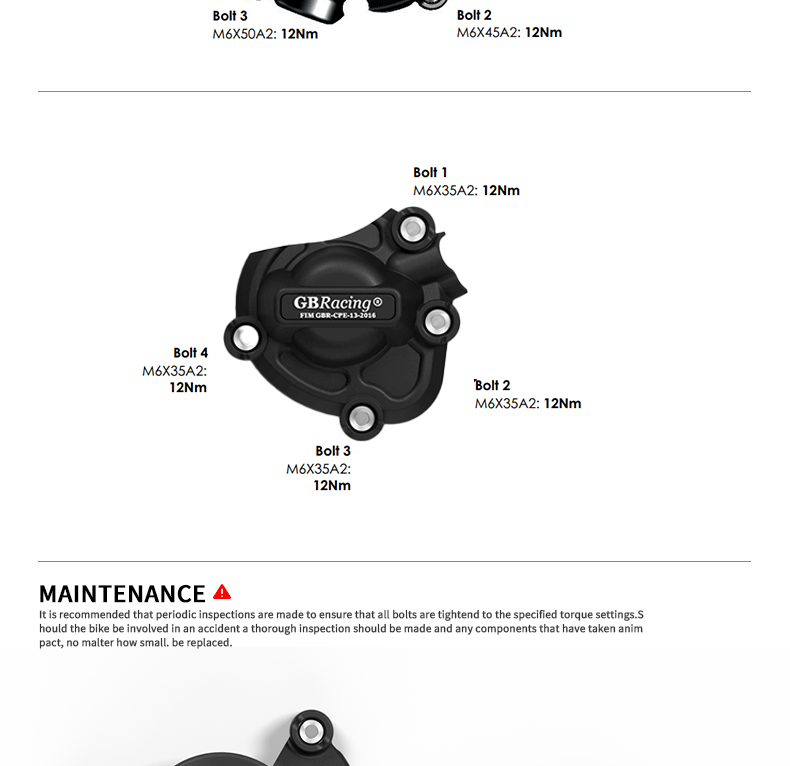 Suitable for 15-26 Years of Yamaha Mt10/Fz10 Engine Protection Cover Gbracing Engine Anti-Fall Side Cover