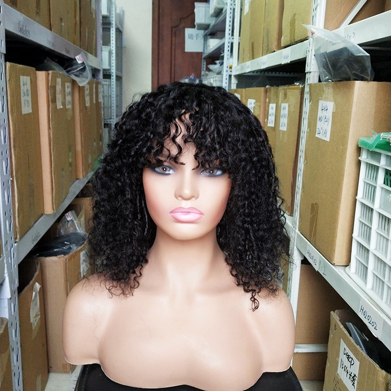brazilian human hair pixie curl wig fore...