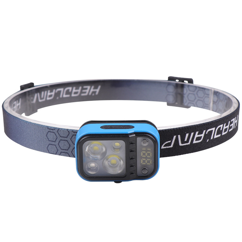 Transfrontaliero Nuovo XTE LED Sensore Ricarica USB Display digitale di alimentazione Illuminazione di corsa Faro a luce forte_voghion.com