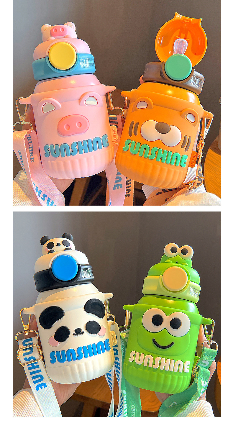 Cute Cartoon Stainless Steel Thermos Cup 1 Piece display picture 2