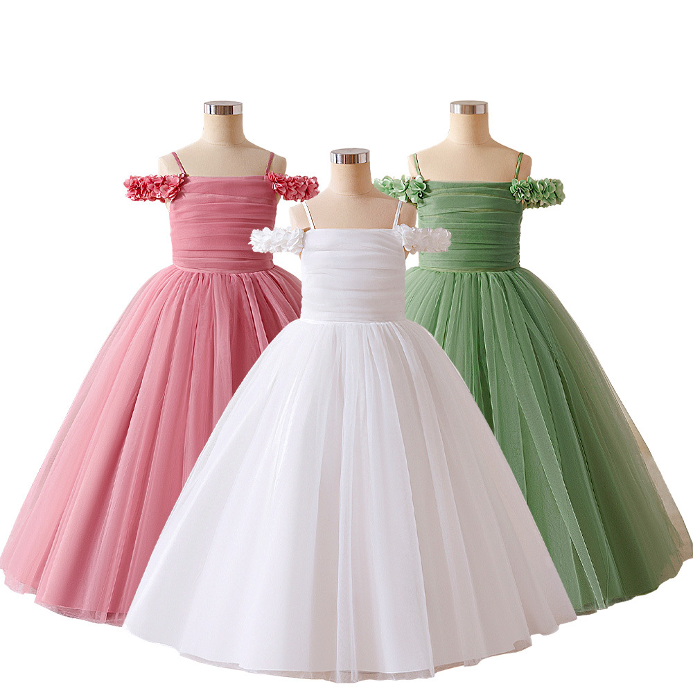 Vestido de comercio exterior transfronterizo floral vestido vestido modelo de piano vestido de baile de cumpleaños de chicas vestido de princesa