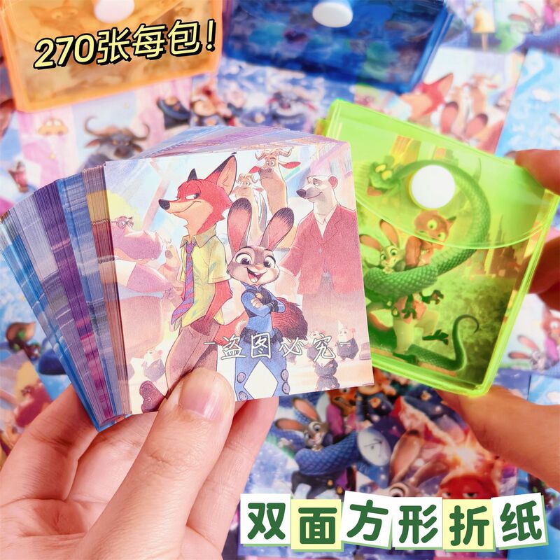 Zootopia Origami Handmade Children's Safe Colored Paper Square Double-Sided Printed Small Origami Cranes for Kindergarten Zootopia Origami Handmade Children's Safe Colored Paper Square Double-Sided Printed Small Origami Cranes for Kindergarten