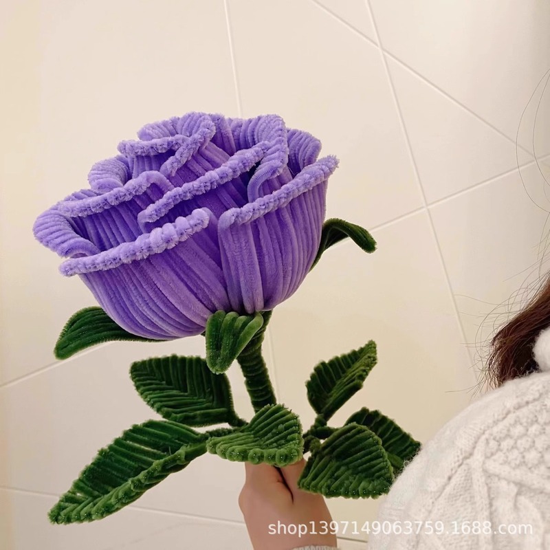 超大巨型玫瑰扭扭棒花束手工diy编织材料包成品母亲情人节520礼物|undefined