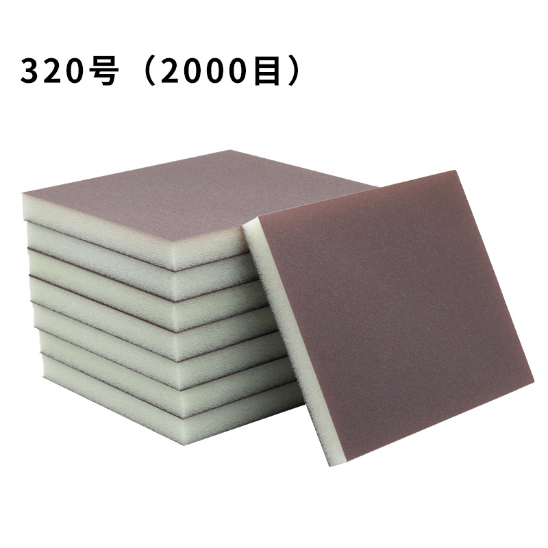 Fabricantes al por mayor bloque de arena de esponja británico grueso hermoso costura azul de doble cara muebles de carpintería pulido y pulido bloque abrasivo de esponja