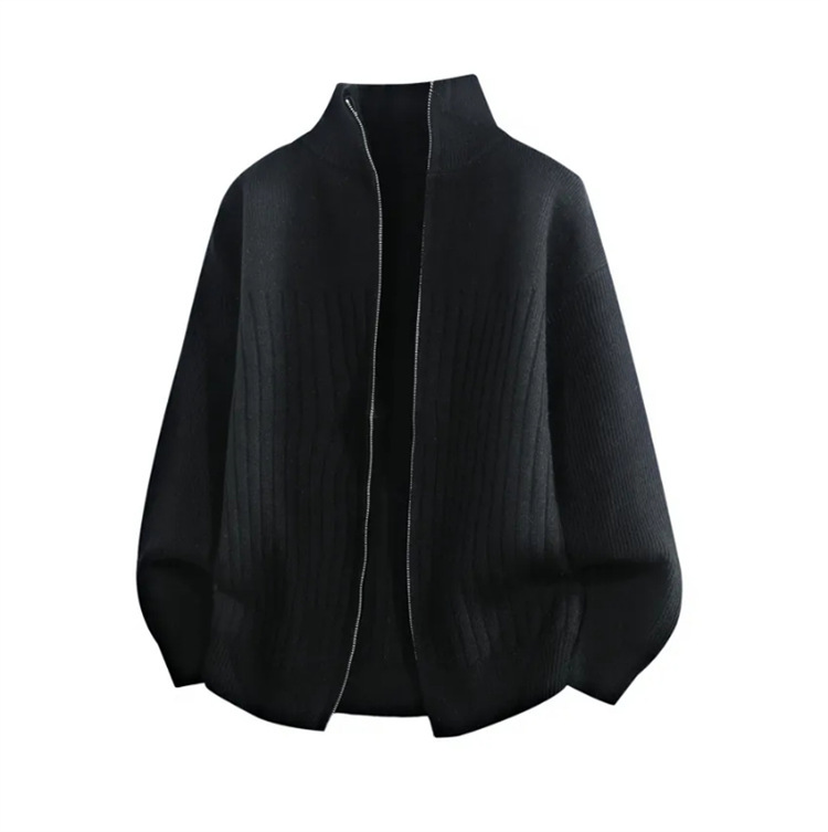 Explosiones transfronterizas de tamaño grande europeo cardigan suéter de punto chaqueta de chaqueta caliente de fábrica de negocios al por mayor