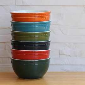 德国双立六色碗家庭套装饭碗陶瓷碗厨房家用餐具早餐碗