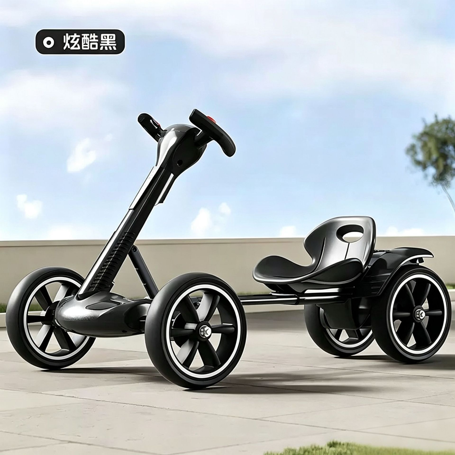 Exportación sin instalación para niños al aire libre kart eléctrico plegable para niños y niñas se puede sentar en el coche de control remoto portátil plegable
