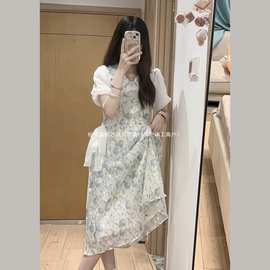 小清新娃娃领碎花连衣裙女夏季小个子感初恋甜美长裙仙女森系
