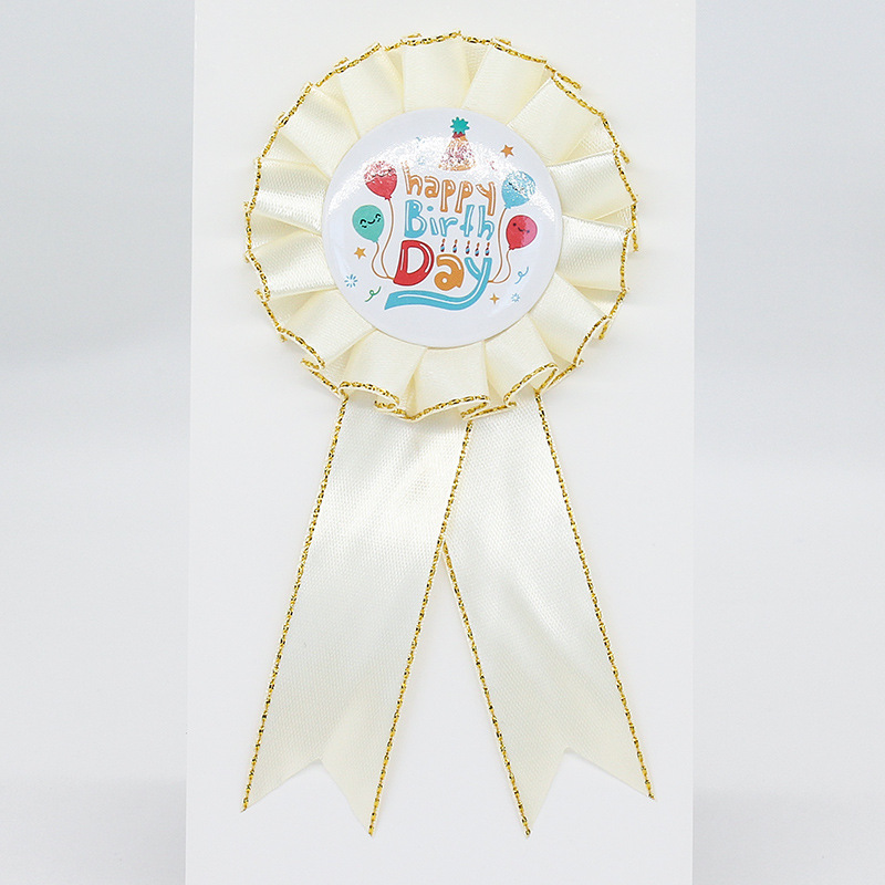 Fabricantes al por mayor cinta insignia festival creativo jardín de infantes flores pectoral insignia de estaño fiesta al por mayor