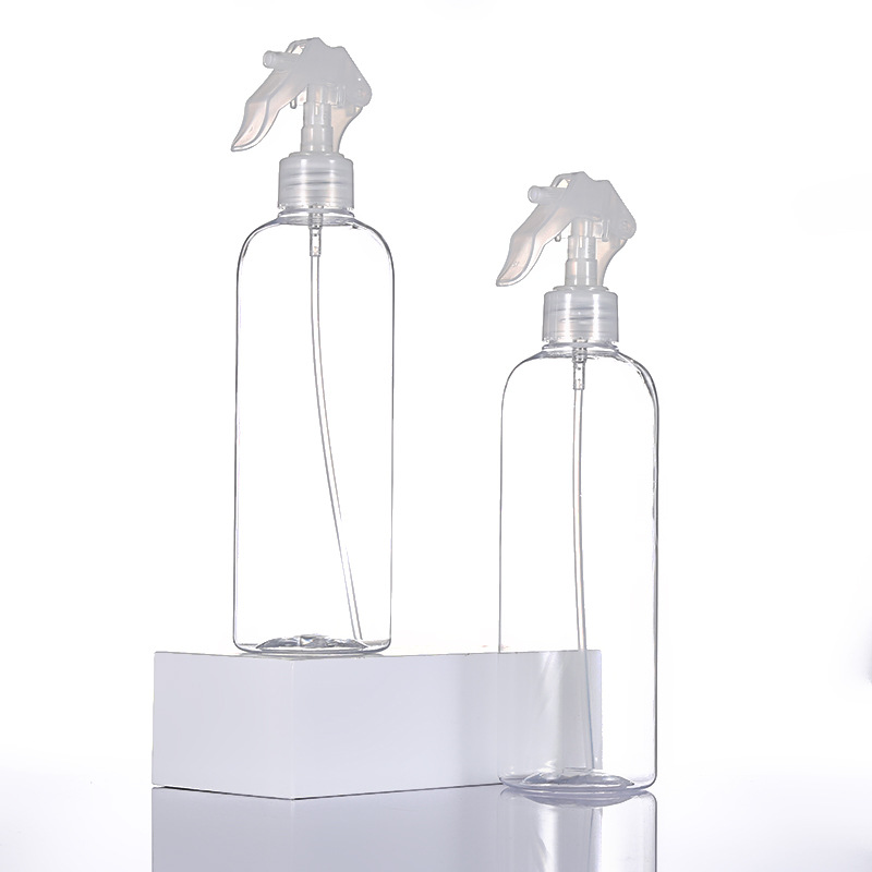 供应200/300/500mlPET圆肩矮胖配小老鼠喷头喷雾瓶酒精消毒液瓶清
